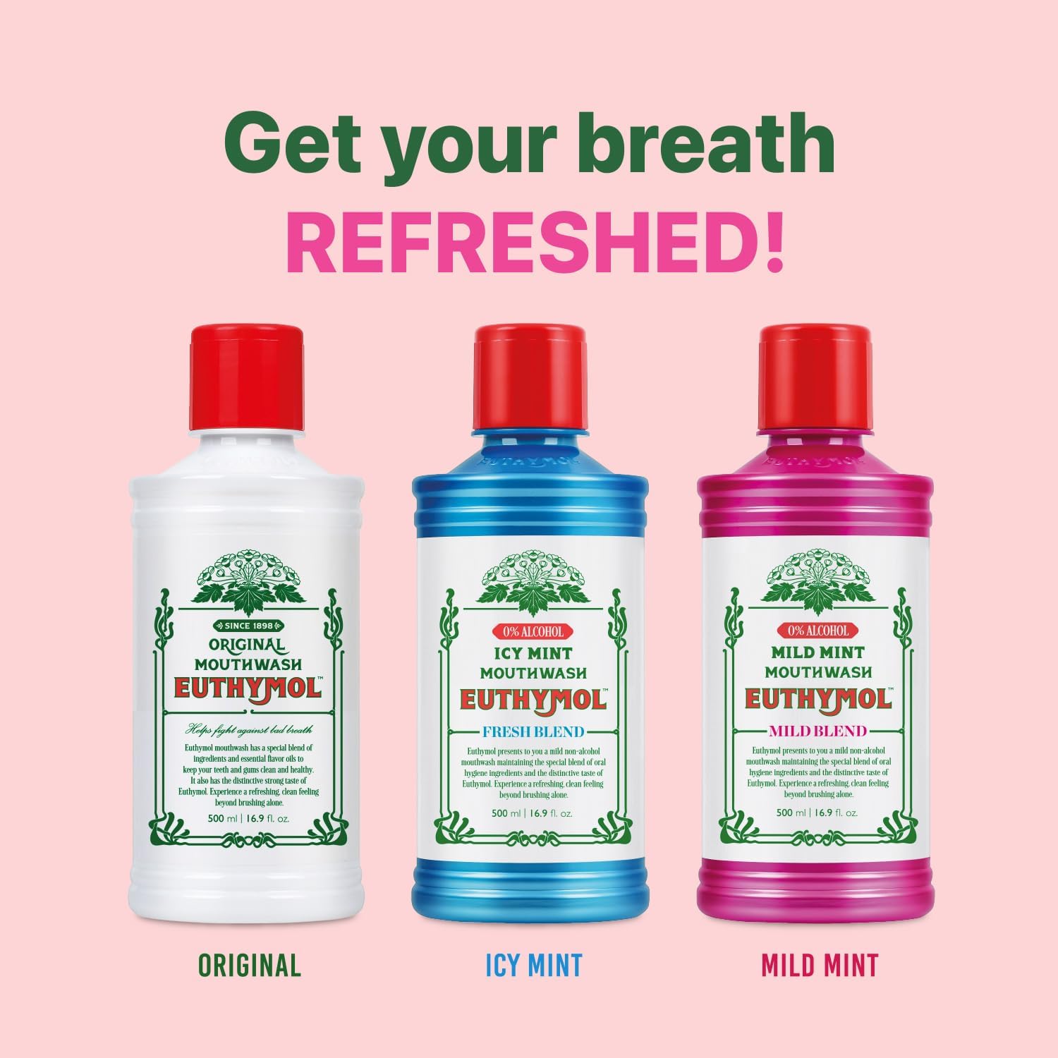 Euthymol Mouthwash Original Fluoride-Free – 500ml