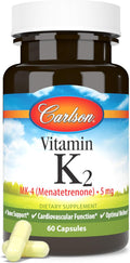 Carlson Vitamine K2 MK4 5 mg supplement capsules