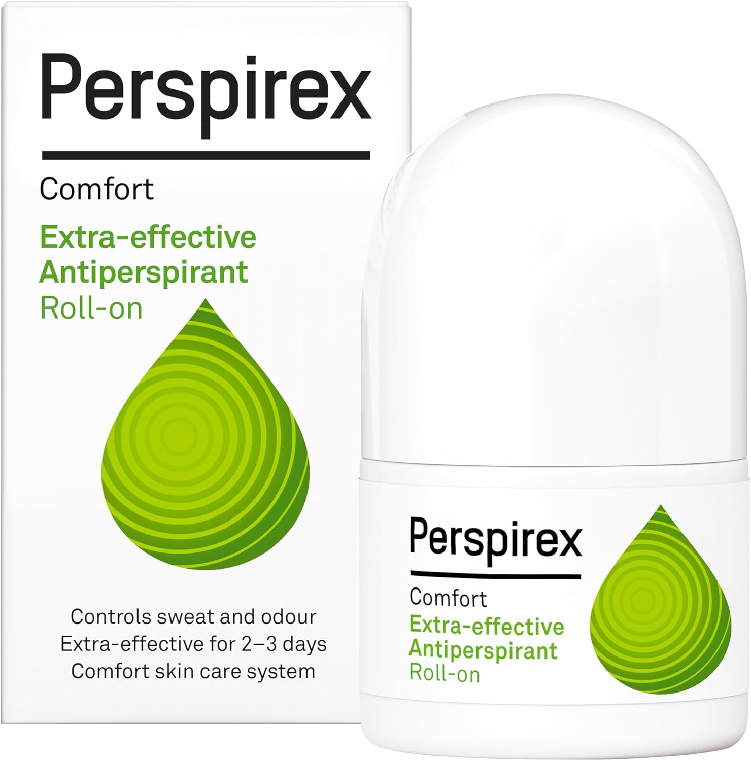 Perspirex Comfort Antiperspirant Roll-On bottle 20ml unfragranced roll-on for sensitive skin