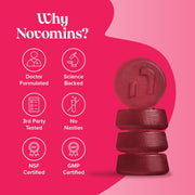 Novomins Multivitamin Gummies Peach 60 Count vegan gummies supplement close up
