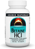 Source Naturals Betaïne HCL 650mg met Pepsine - 90 Tabletten