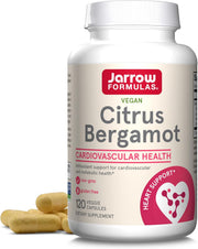 Front Image: Jarrow Formulas Citrus Bergamot 500mg veggie capsules bottle 120 count