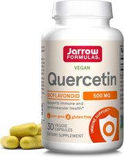 Front Image: Jarrow Formulas Quercetin 500mg veggie capsules bottle 30 count