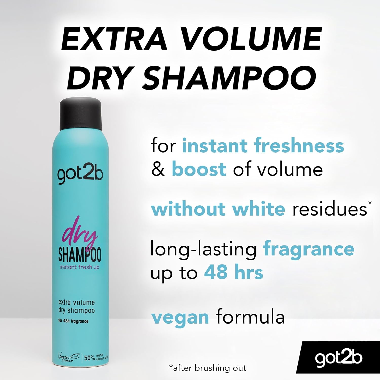 got2b Dry Shampoo Extra Volume aerosol spray can 200ml ingredients and product information