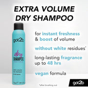 got2b Dry Shampoo Extra Volume aerosol spray can 200ml ingredients and product information