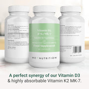 Hey Nutrition Vitamin D3 & K2 MK-7 with MCT Oil - 60 Capsules