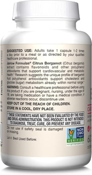 How to Use Image: Jarrow Formulas Citrus Bergamot 500mg veggie capsules usage instructions