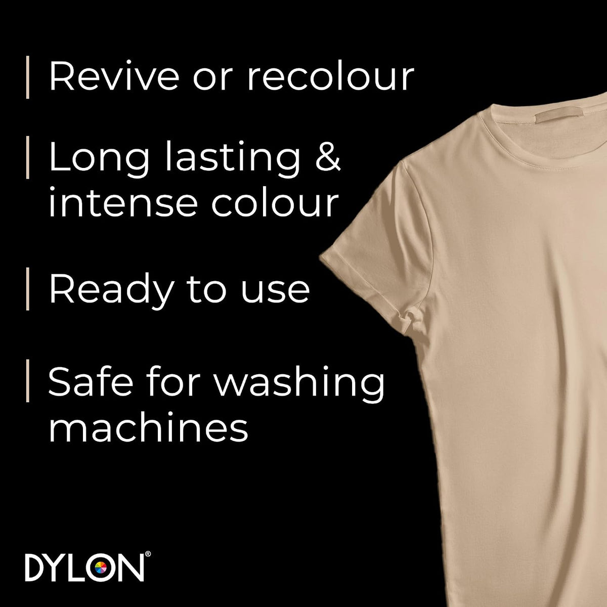 Dylon All-in-1 Washing Machine Fabric Dye Pod Sandy Beige 350g used for clothing and home textiles