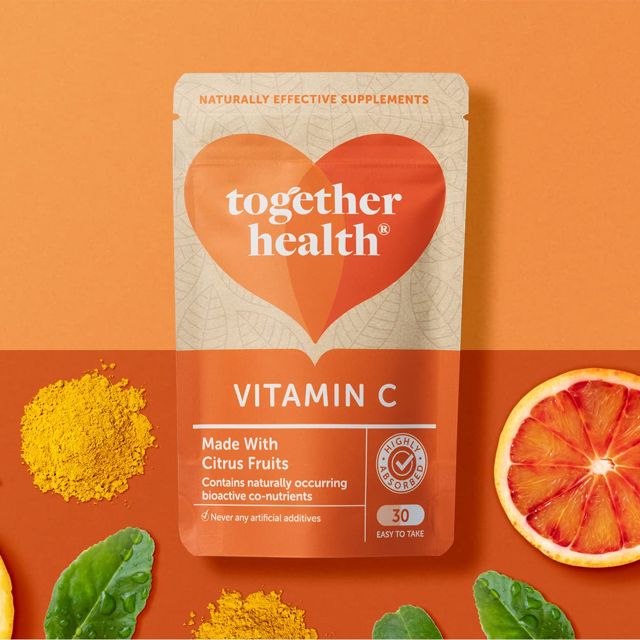 Together Health Vitamin C Made with Citrus Fruits 30 Capsules