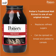 Potters Herbals Malt Extract Natural Sweetener - 650g