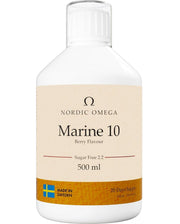 Nordic Omega Marine Collagen 10 liquid bottle berry flavour sugar free 500ml