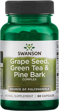 Swanson Druivenpit Groene Thee Dennenschors Kruidencomplex – 60 Capsules