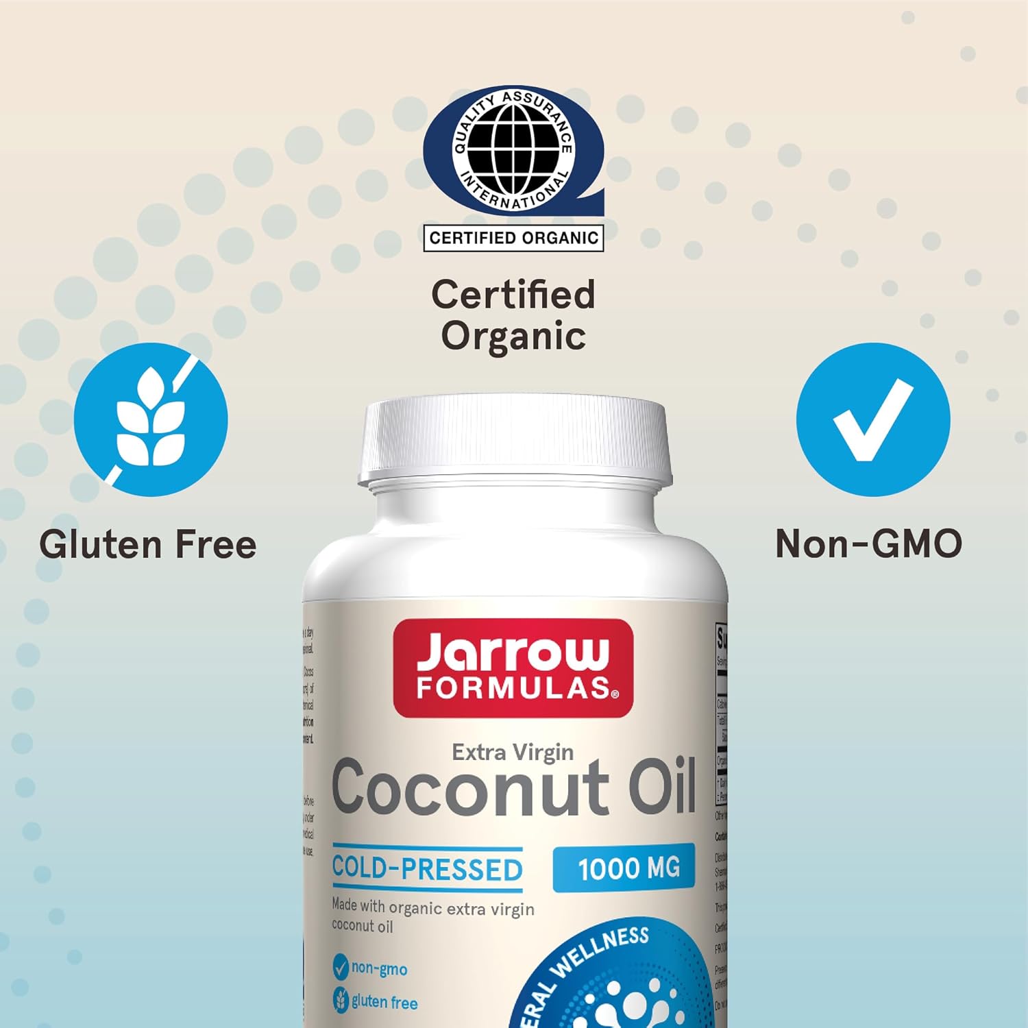 Jarrow Formulas Extra Virgin Coconut Oil 1000mg Softgels - 120 Count