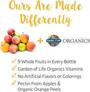 Supplement facts and ingredient list for Organic Men's Gummy Vitamins.