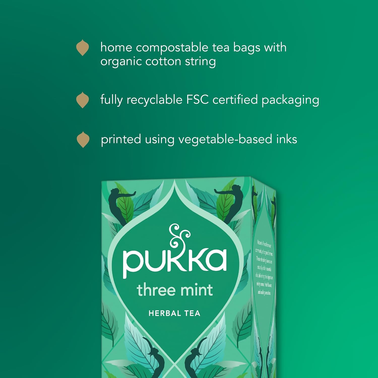 Pukka Organic Three Mint Herbal Tea 32g - 20 Sachets