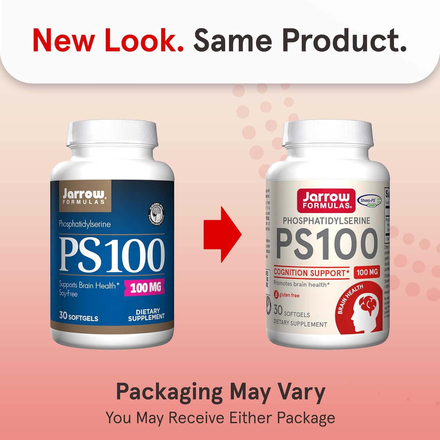 Jarrow Formulas PS100 Phosphatidylserine 100mg Softgels