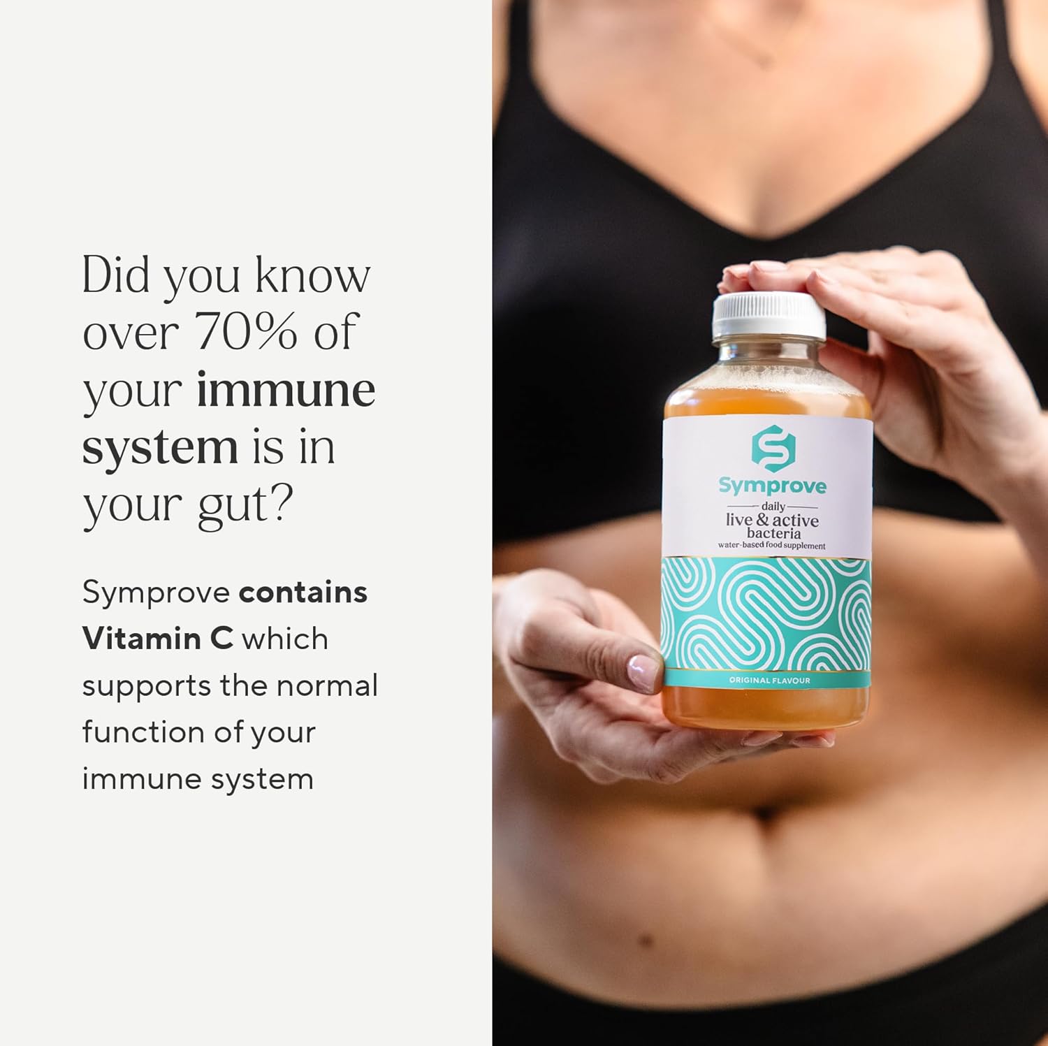 Symprove Liquid Probiotic Mango Passionfruit Flavour 4 x 500ml immune support vitamin C gut health supplement