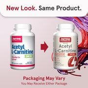 Jarrow Formulas Acetyl L-Carnitine 500mg Veggie Capsules new look