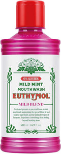Euthymol Mouthwash Mild Mint Fluoride & Alcohol-Free – 500ml