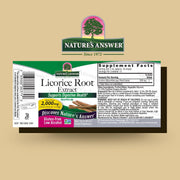 Nature’s Answer Licorice Root Liquid Extract 30ml barcode image on a beige background