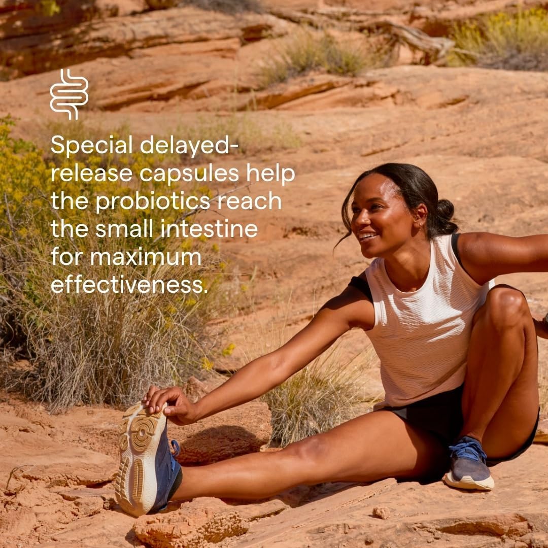 Lifestyle Image: Trace Minerals Probiotic 55 Billion capsules daily routine supplement bottle 30 count