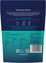 Supplement Facts Image: Hottea Mama matcha coconut date barcode & ingredients 200g packaging