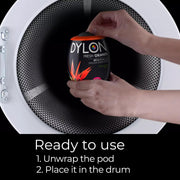 Dylon All-in-1 Washing Machine Fabric Dye Pod Fresh Orange 350g usage instructions packaging