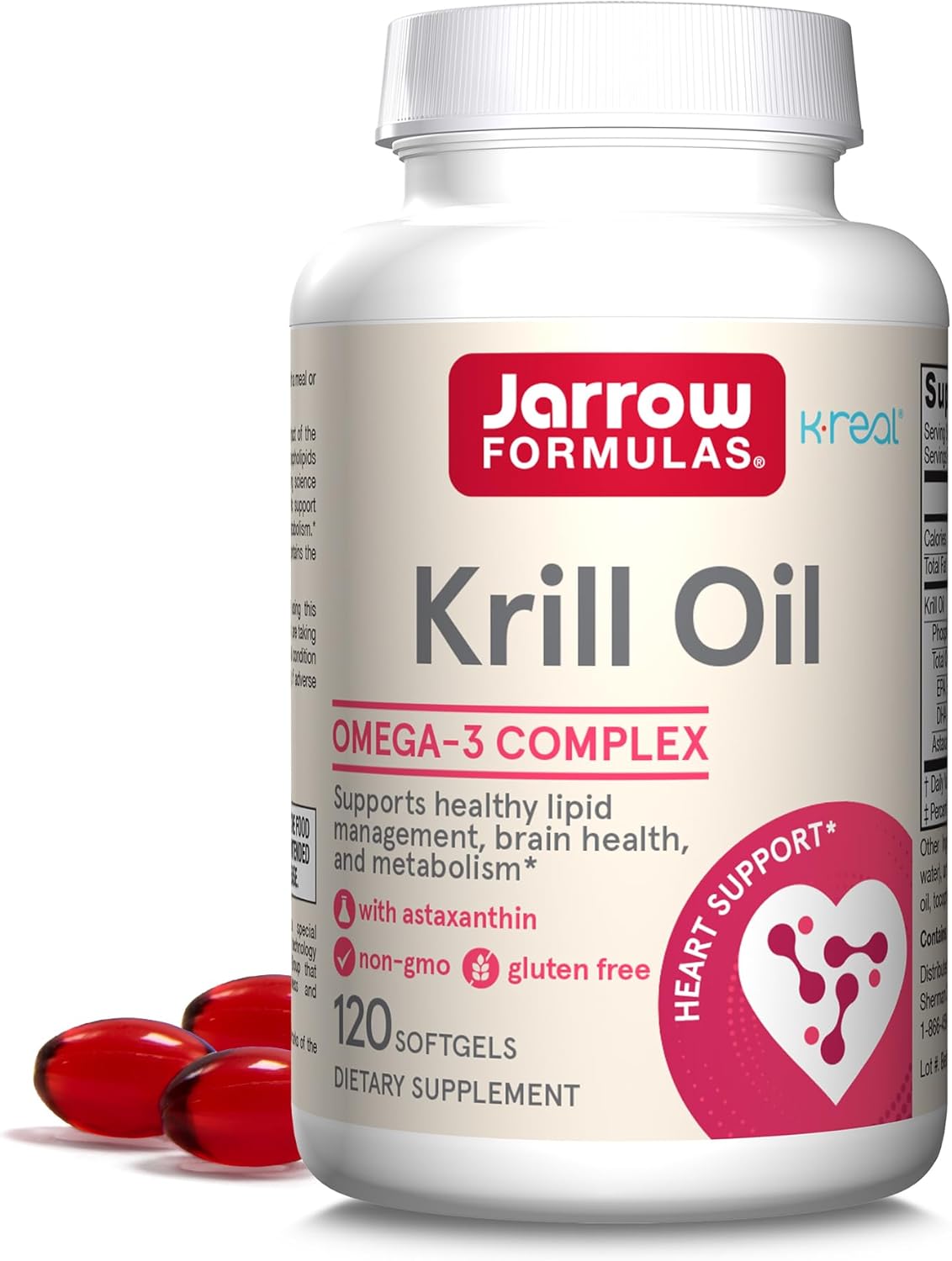 Jarrow Formulas Krill Oil Omega-3 Complex 120 Softgels