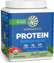 Sunwarrior Organic Plant-Based Protein Powder tub, unflavoured 375g.