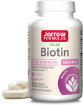 Jarrow Formulas Biotine 5000 mcg Plantaardige Capsules - 100 Stuks