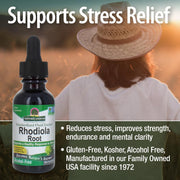Nature’s Answer Rhodiola Root Alcohol-Free Liquid Extract - 30ml