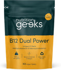 Nutrition Geeks B12 Dual Power 1000mcg 365 Vegan Tablets