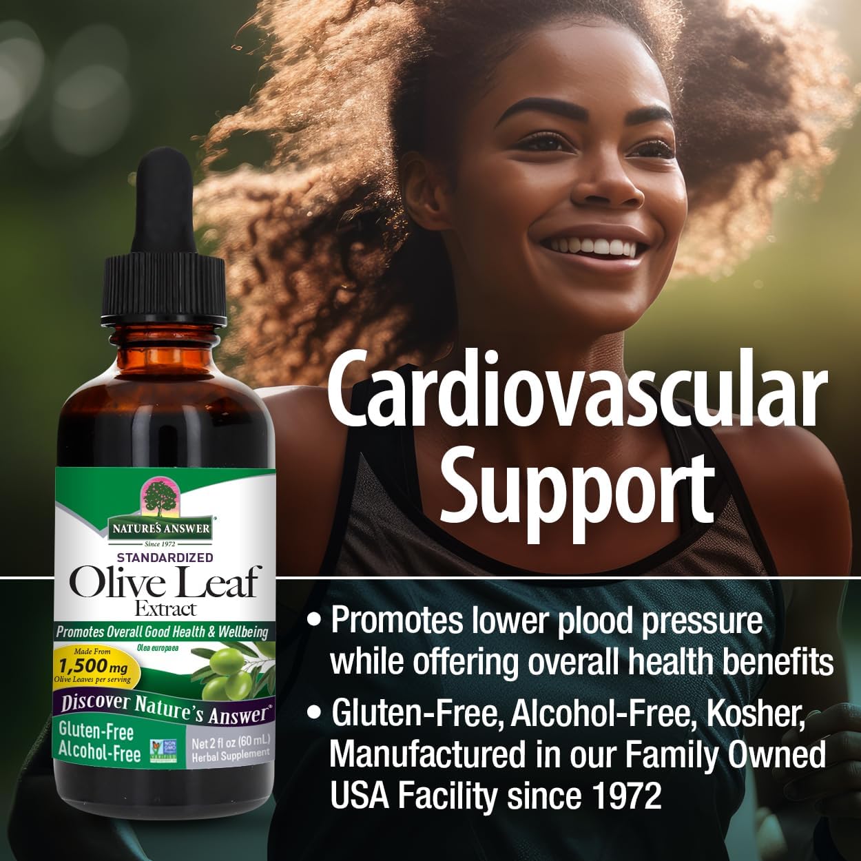Nature’s Answer Olive Leaf Alcohol-Free Liquid Extract - 60ml