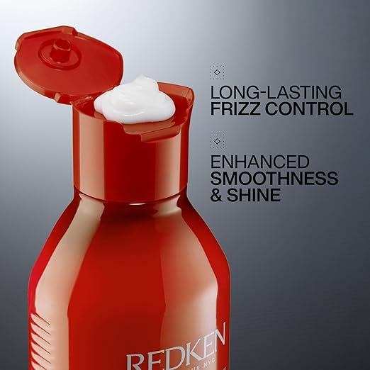 Redken Frizz Dismiss Conditioner bottle, 300ml, anti-frizz, formulation.