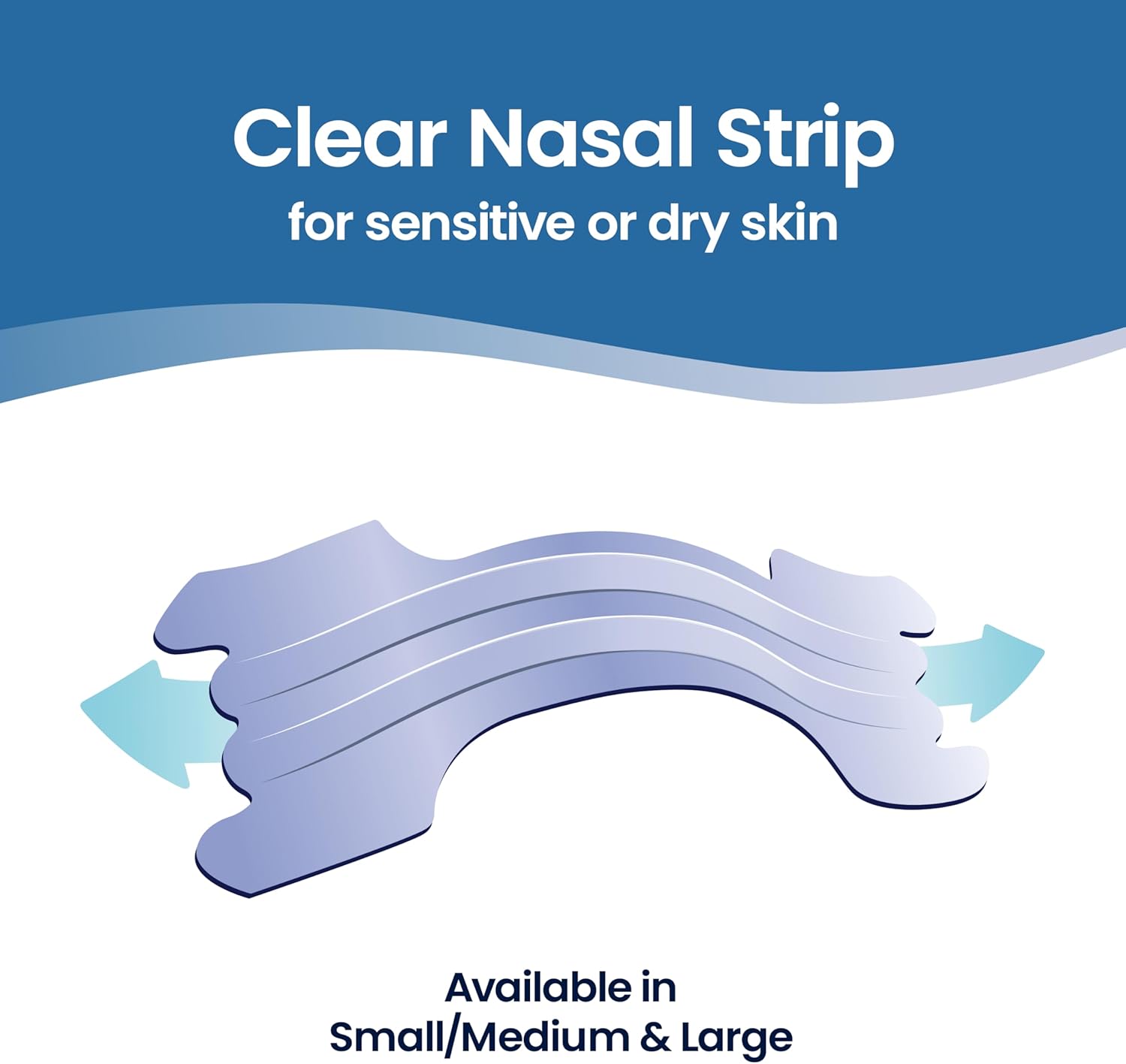  Instructions and safety information for Breathe Right Clear Nasal Strips.