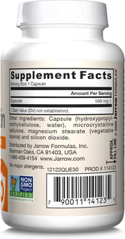 Barcode Image: Jarrow Formulas Quercetin 500mg veggie capsules barcode 30 count