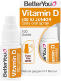 BetterYou Vitamine D 400 IE Junior Orale Spray, Pepermunt - 15ml