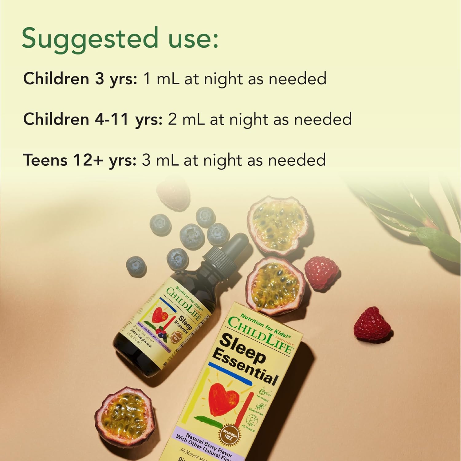 ChildLife Essentials Sleep Essential usage instructions kids liquid berry 59ml