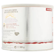 Supplement Facts & Ingredients Image: Kenco Millicano Americano instant coffee ingredients label 500g tin