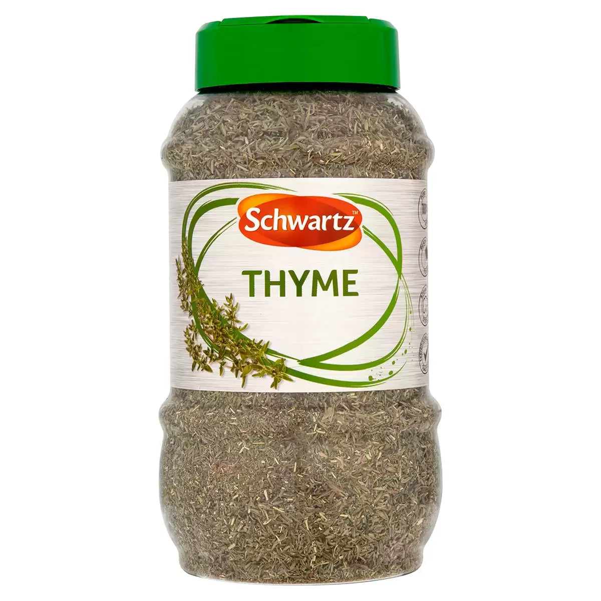 Front image: Schwartz Thyme dried herb pack 165g Mediterranean thyme seasoning