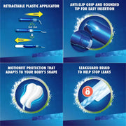 How to Use: Tampax Pearl Compak tampon applicator usage compact tampons 96 count