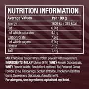 Supplement Facts Image: Cellucor C4 whey protein ingredients chocolate powder 1.61kg packaging