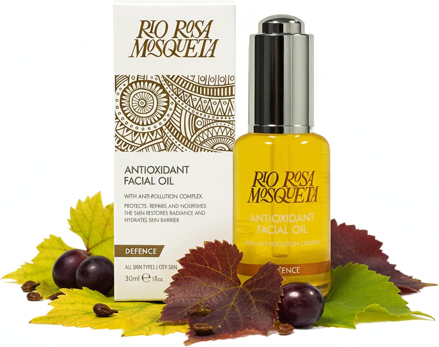 Rio Rosa Mosqueta Antioxidant Facial Oil Defence skincare bottle 30ml