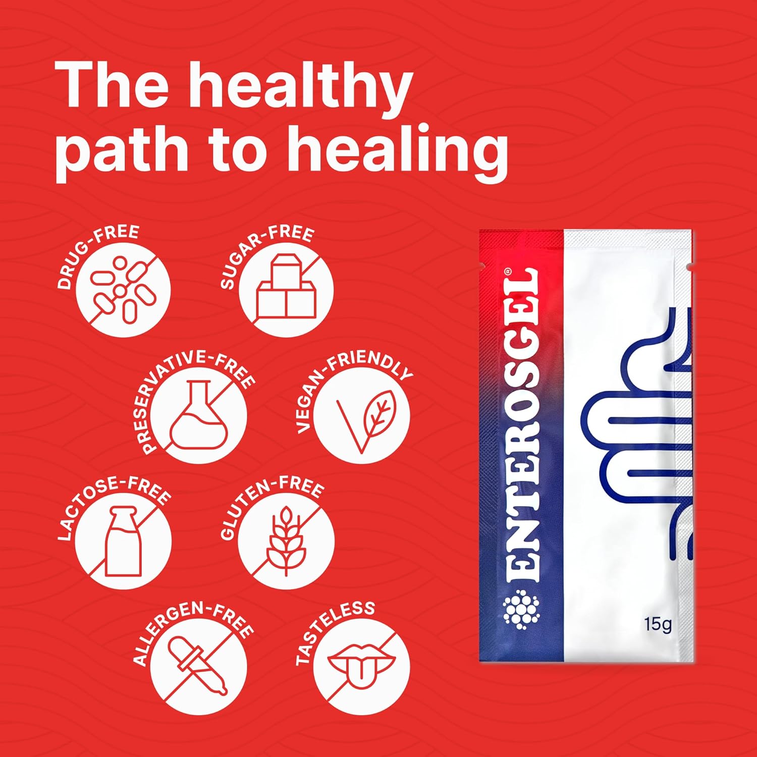 ENTEROSGEL Traveller’s Diarrhoea & IBS Relief On-The-Go – 10 Sachets