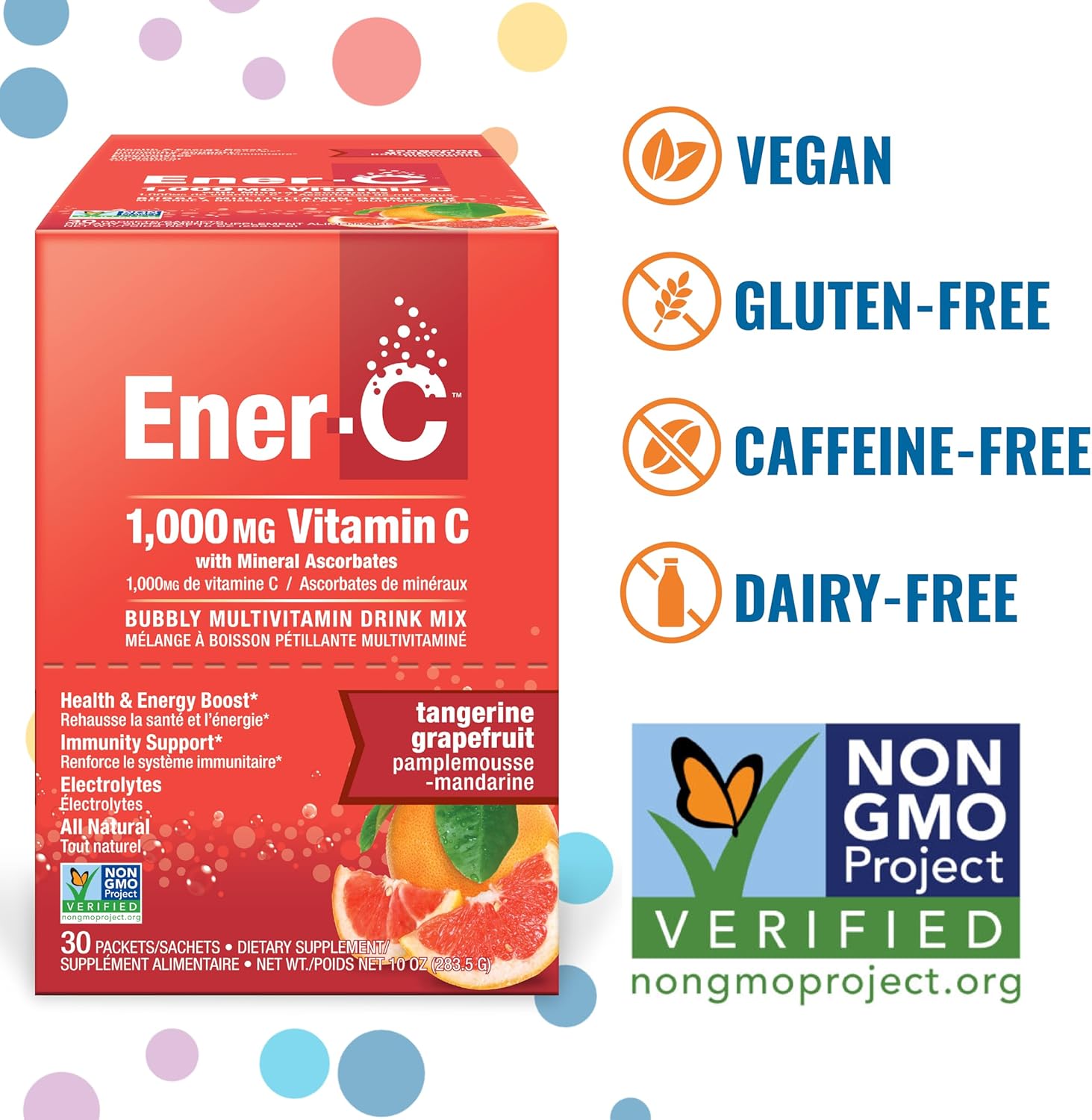 Ener-C Tangerine & Grapefruit Vitamin Powder Mix box
