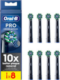 Oral-B Pro Cross Action Vervangende Borstels, Zwart - 8 Stuks