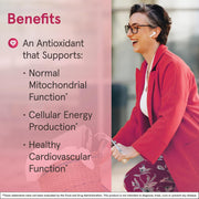 Lifestyle Image: Jarrow Formulas CoQ10 Ubiquinone 100mg softgels daily use lifestyle