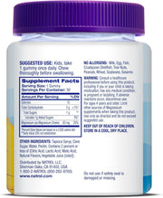Natrol Kids Magnesium Citrate gummies supplement facts label bottle 30 gummies