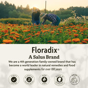 Floradix Kindervital Fruity Liquid Calcium & Vitamin Formula. A Salus Brand