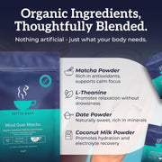 Hottea Mama matcha coconut date ingredients 200g packaging